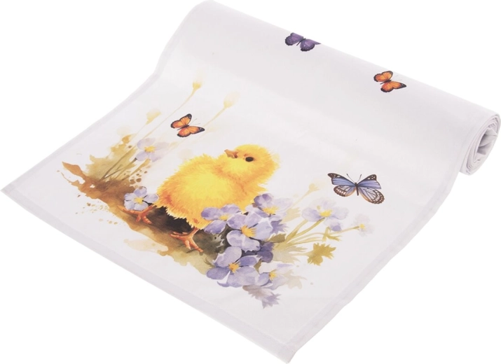 Bawełniany obrus-bieżnik WIOSNA 160 × 30 cm