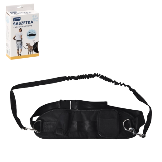 Biegowa nerka z samowijającą się elastyczną smyczą dla psów