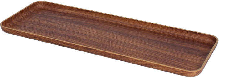 Plastowa taca do serwowania 13 × 36,5 cm, orzechowy brąz