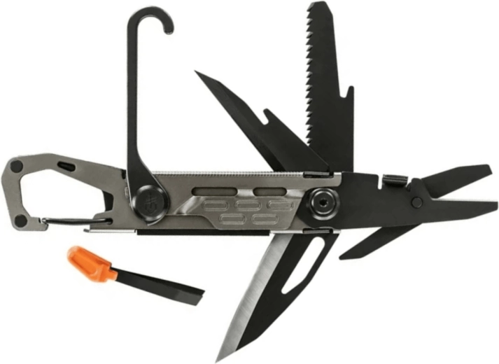 Gerber Stakeout Graphite – kempingowe narzędzie wielofunkcyjne (11 funkcji)