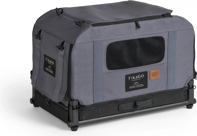 FikaGo składany kennel / transporter Queen XS szary