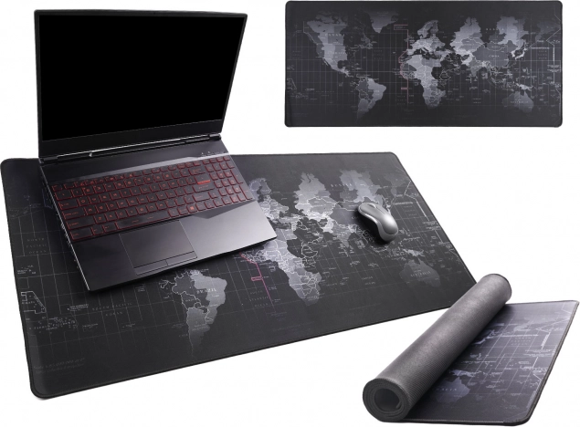 Duża podkładka na biurko z mapą świata 40 × 90 cm