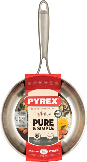 Patelnia Pyrex Infinity 24 cm ze stali nierdzewnej