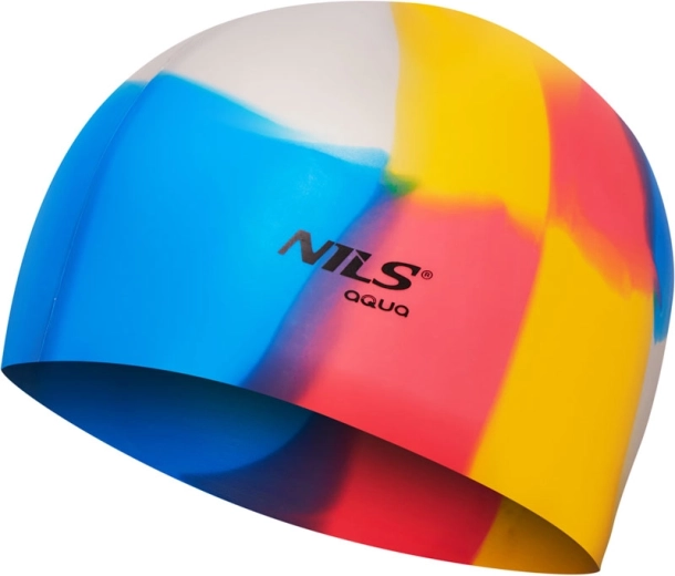 Silikonowy czepek pływacki NILS Aqua NQC Multicolor