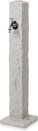 Ogrodowy słupek wodny z kranem Natura – chłodny szary granit