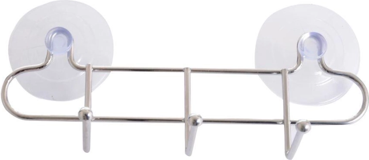 Łazienkowy wieszak z 3 haczykami, chrom