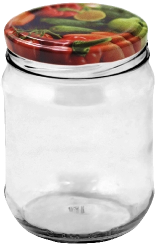 Szklany słoik do wekowania 500 ml z nakrętką 82 mm