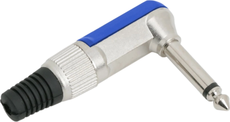 Wtyk jack 6,3 mm mono 90°