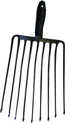 Widły do kamieni z 9 zębami bez trzonka