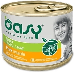 Oasy One Protein pasztet dla dorosłych psów Small/Mini z wieprzowiną 200 g