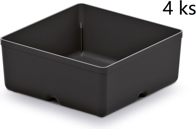 Zestaw plastikowych pudełek na narzędzia Unite Box, czarne, 4 szt.