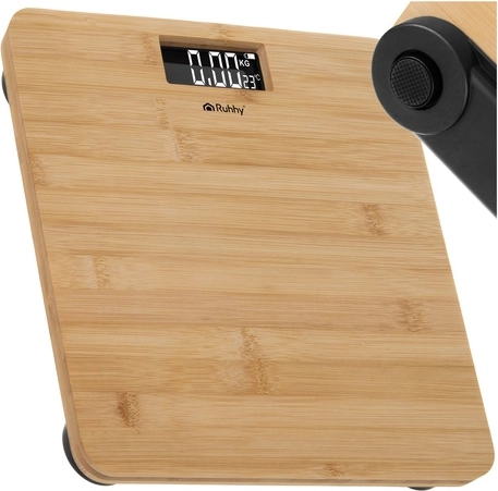 Bambusowa waga osobista z wyświetlaczem LCD 180 kg