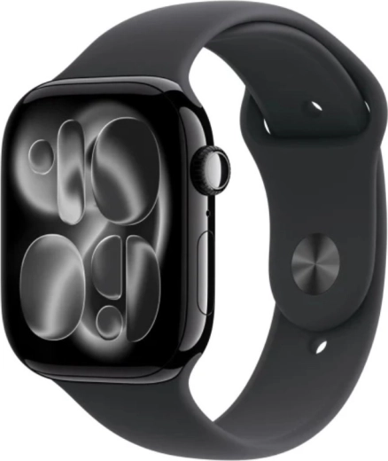Apple Watch Series 11 GPS + Cellular 46 mm aluminiowy w kolorze onyksu z czarnym sportowym paskiem (S/M)