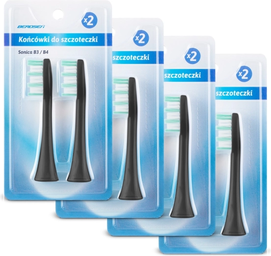 Wymienne głowice do szczoteczki sonicznej Berdsen B3, 8 szt.