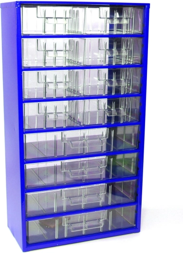 Metalowa szafka z szufladami TOKOZ, 8 średnich i 4 duże szuflady, 30,5 × 55 × 15,5 cm