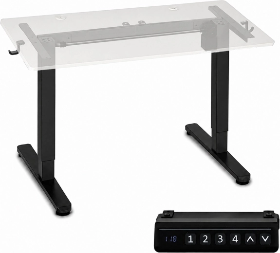 Elektryczna rama biurka z regulacją wysokości ModernHome 72–118 cm, czarna