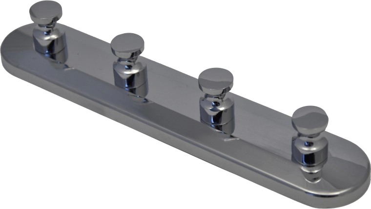 Wieszak Igor z 4 haczykami, błyszczący chrom