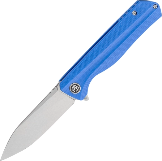 Nóż składany Petrified Fish Forward D2, niebieskie G10, stonewash 9 cm