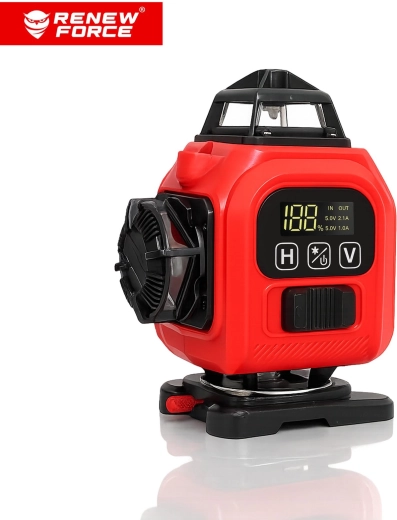 Laserowa poziomica RENEW FORCE 4D 360° z zielonym laserem