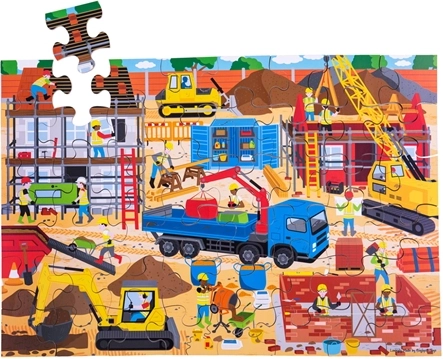 Podłogowe puzzle Plac budowy 48 elementów