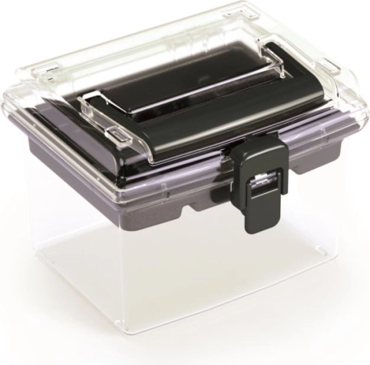 Plastowy organizer z pokrywą PROSPERPLAST NUF HIGH, czarny