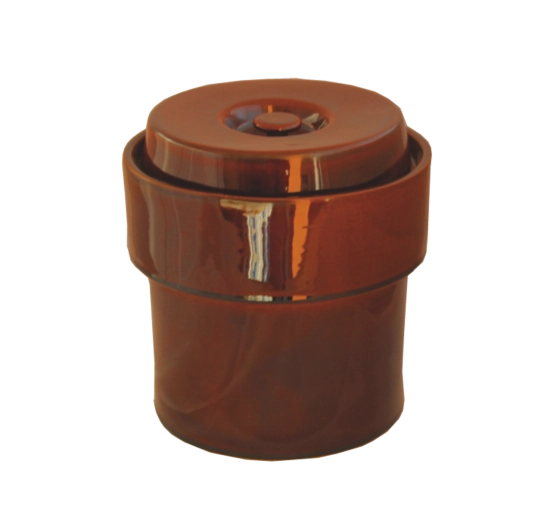 Hermetyczny ceramiczny garnek fermentacyjny 5 l – miodowa glazura
