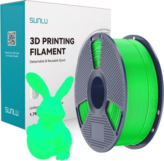 Filament Sunlu PLA świecący w ciemności – zielony