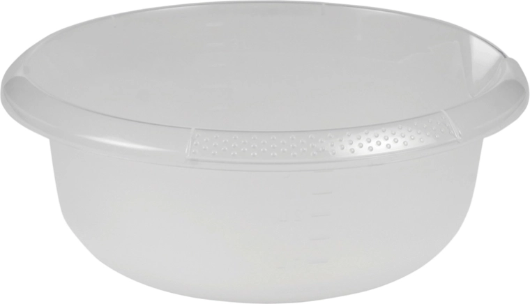 Okrągła miska z dzióbkiem 3,5 l transparentna 28 × 11 cm
