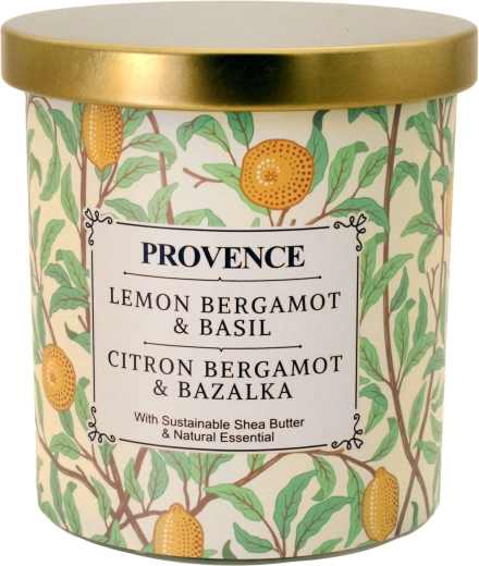 Świeca zapachowa w szkle bergamotka i bazylia 30 h