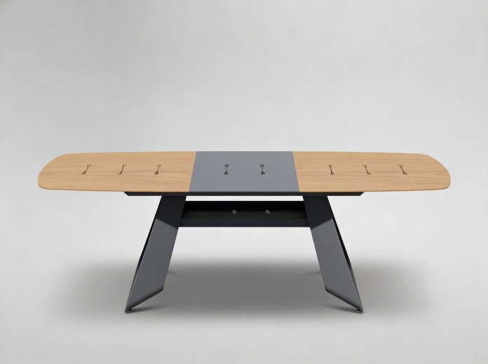 Aluminiowy stół ogrodowy THOMPSON, rozkładany 180–240 × 90 × 78 cm, szary