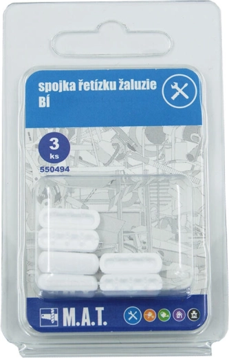 Złączka łańcuszka do żaluzji, biała (3 szt.)