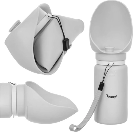 Składana podróżna butelka dla psów 550 ml Purlov