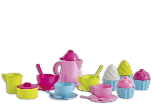 Androni zestaw kawowy z babeczkami i pudełkiem do przechowywania, 24 elementy