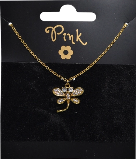 Pozłacany łańcuszek z zawieszką ważki