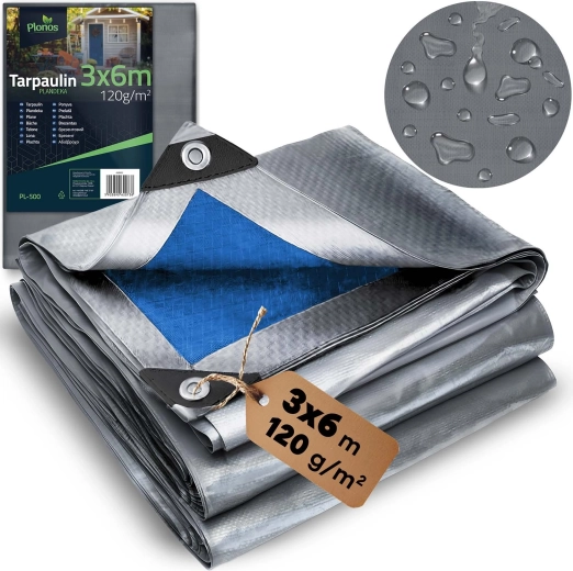 Plandeka z HDPE 300 × 600 cm 120 g/m² – odporna na wodę, mróz i UV
