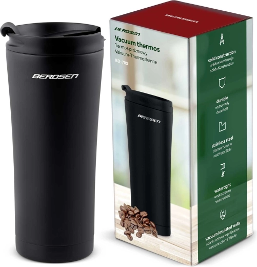 Kubek termiczny BERDSEN 470 ml czarny