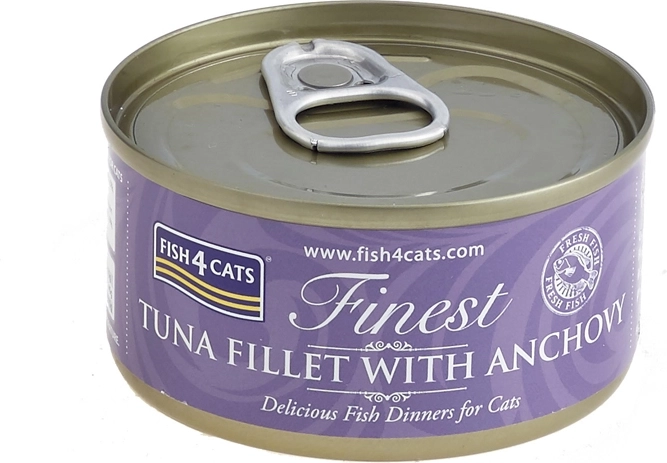 Karma mokra dla kotów tuńczyk z anchois 70 g FISH4CATS Finest