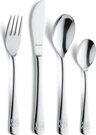 Dziecięcy zestaw sztućców Amefa Miś 4 szt.