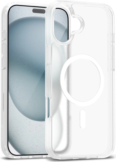 Crong Hybrid Matte Magnetic etui z MagSafe do iPhone 17, białe