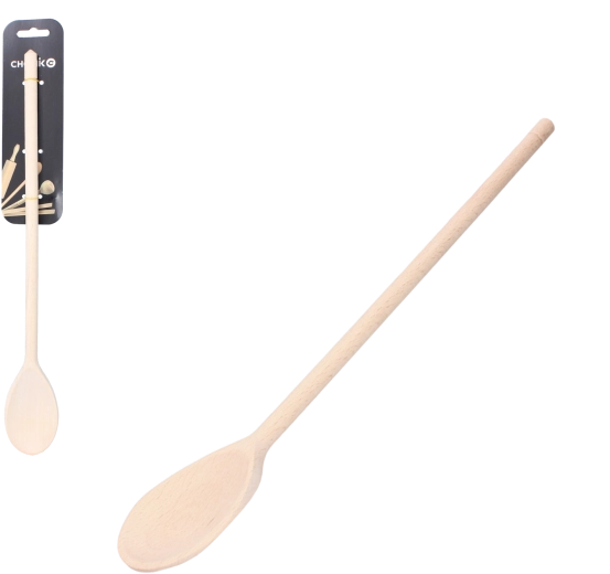 Drewniana szwedzka łyżka kuchenna 40 cm z drewna bukowego