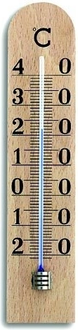 Wewnętrzny termometr cieczowy TFA z drewna bukowego