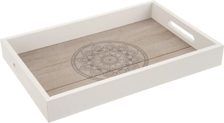 Drewniana taca do serwowania Mandala 30 × 20 cm
