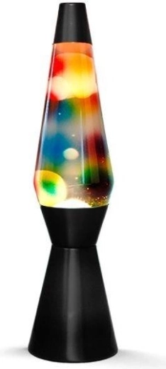 Lampa lawowa tęczowa z czarną podstawą