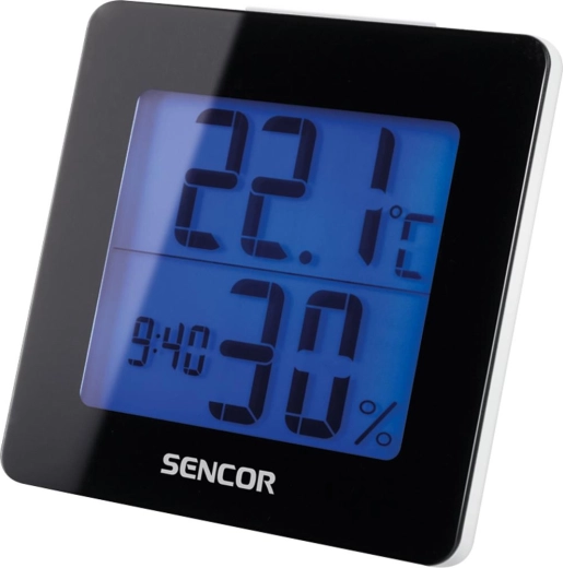 Termometr Sencor z zegarem i budzikiem