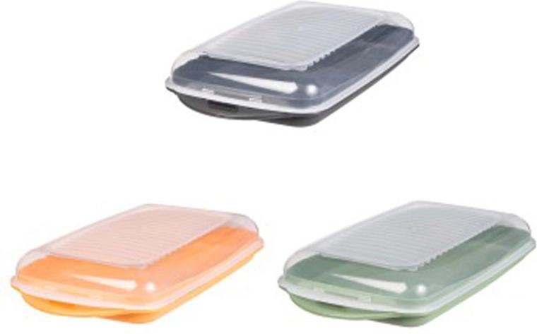 Mini plastikowy pojemnik na żywność z przezroczystą pokrywką