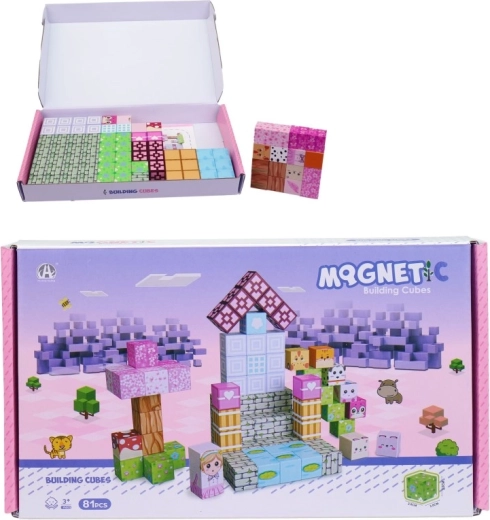 Magnetyczne klocki – zestaw konstrukcyjny 81 elementów