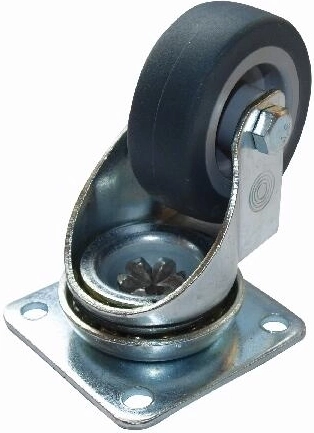 Obrotowe kółka meblowe 50 mm z gumy (4 szt.)