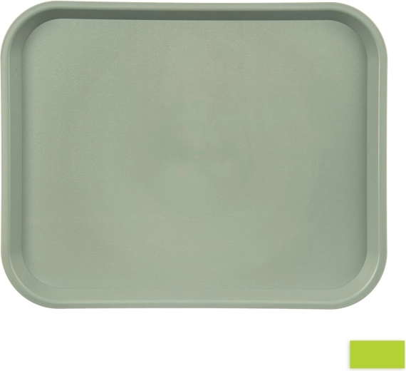 Plastikowa taca do serwowania z tworzywa UH, zielona 45,5 × 35,5 cm - 1 sztuka