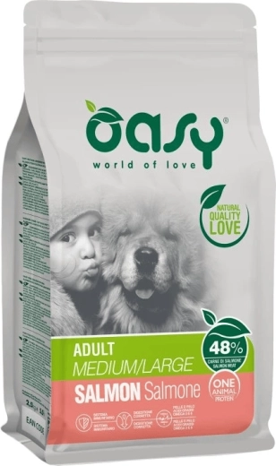 Oasy One Animal Protein Adult Medium/Large łosoś 2,5 kg