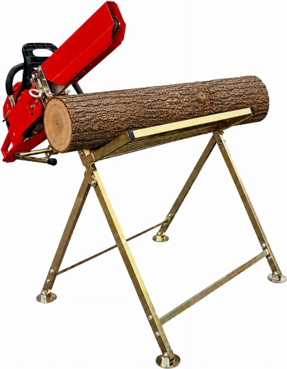 Metalowy stojak (koza) do cięcia drewna z uchwytem na piłę 88 × 86 × 71 cm